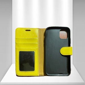 Vintage Labato  Wallet Yellow Leather Case With Card Holder For Iphone 6